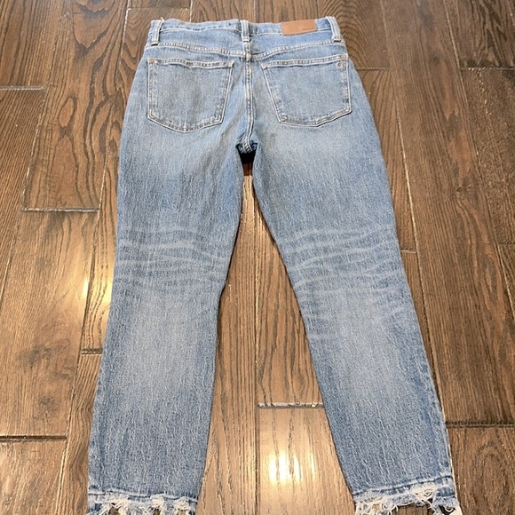 Madewell high rise slim crop boyfriend Blue Denim Jeans size 26 - Picture 7 of 8